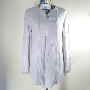 Chicos grey sequined decorative loose tunic